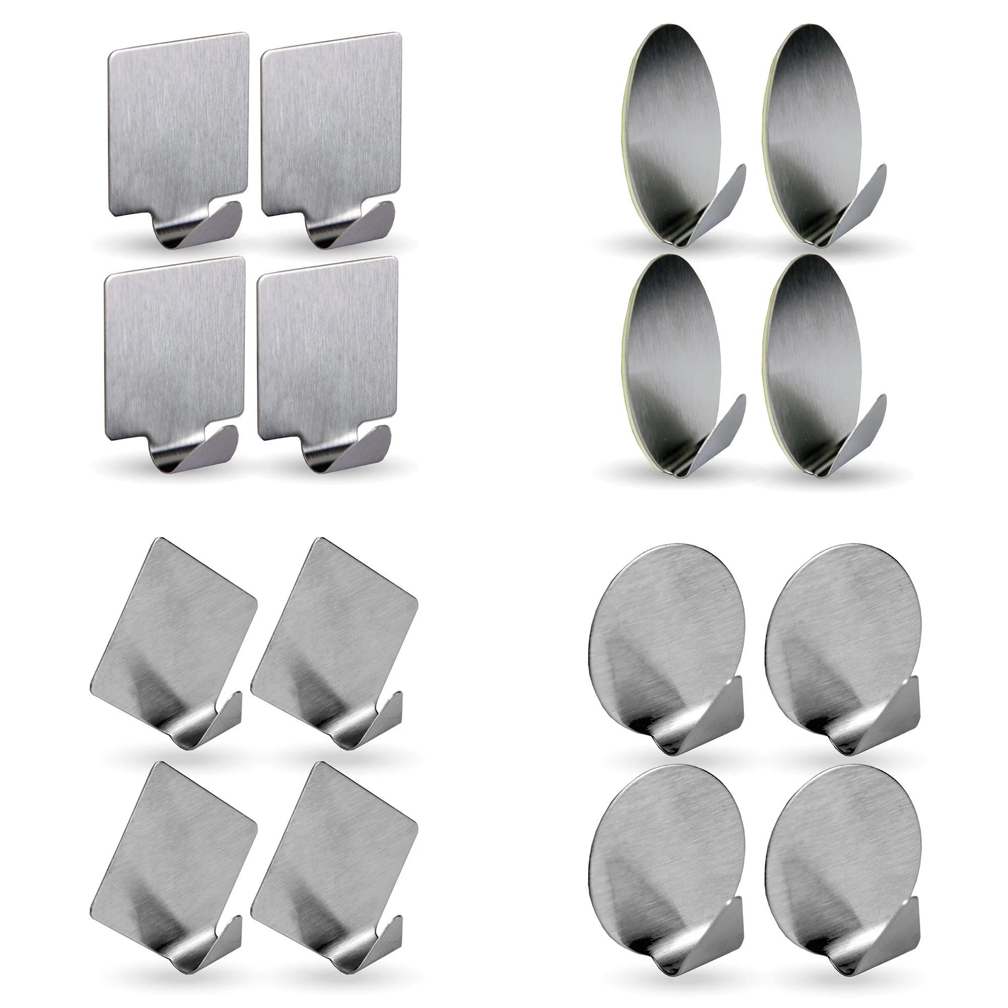 BESTLIVINGS Wandhaken · Edelstahl selbstklebend · 4er-Set